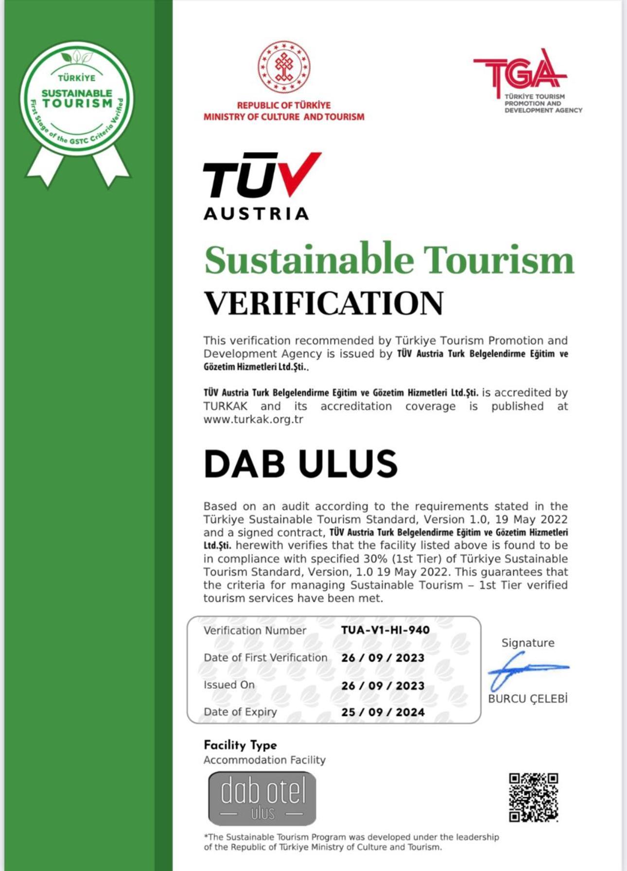 Dab Hotel Ulus Ankara Exterior foto